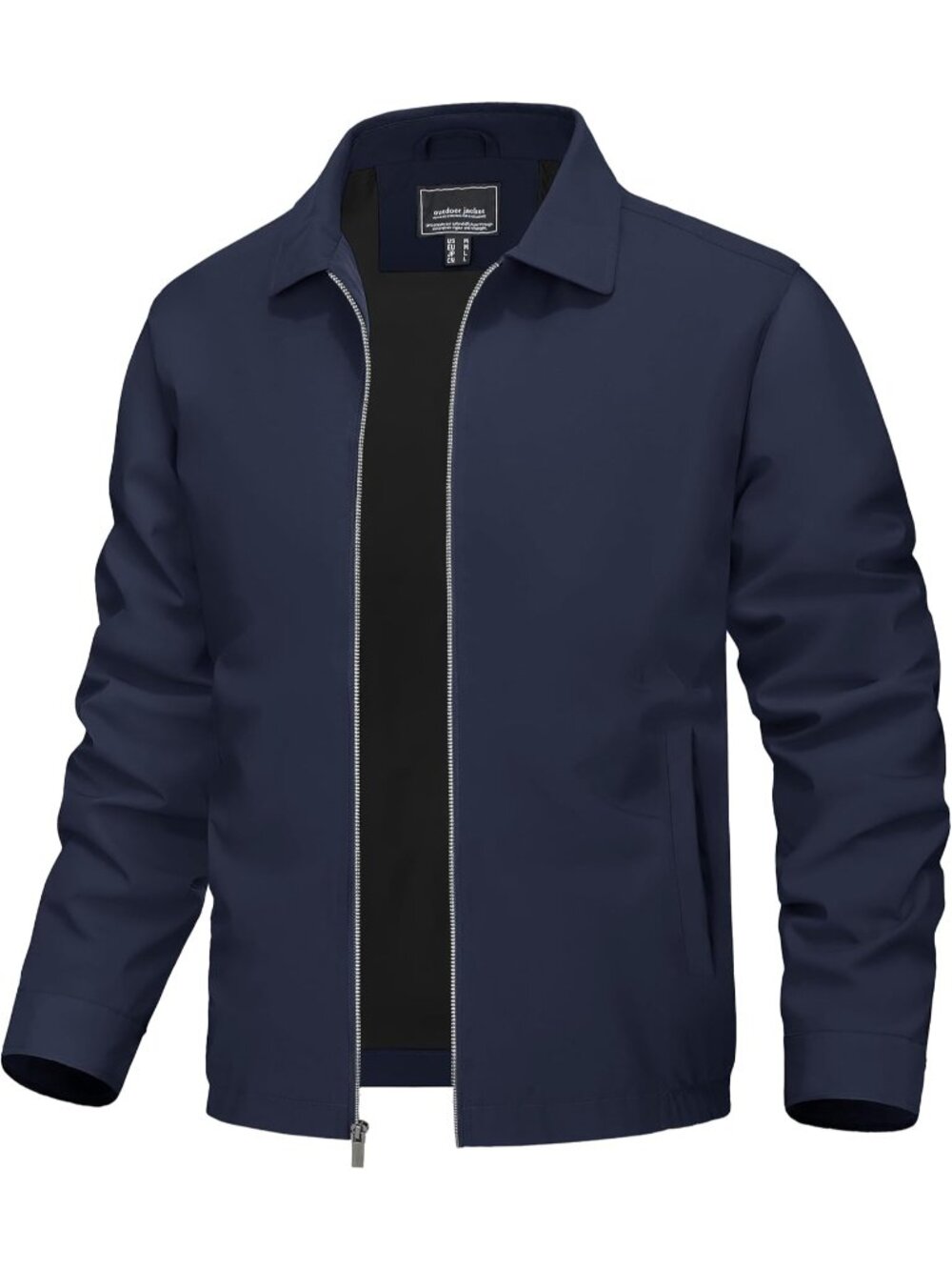 🆕Men's Dark Blue Lightweight Jacket Fall Water Repellent Windbreaker Jackets